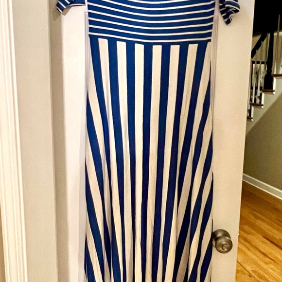 Matilda Jane Blue Stripe The Road Ahead Maxi with Pockets! - Picture 2 of 4